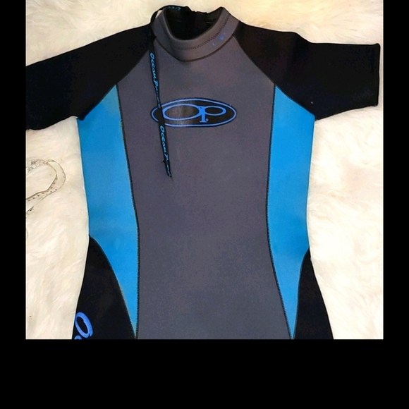 OCEAN PACIFIC OP SWIM SURF AQUA AEROBICS SUIT GEAR - Picture 1 of 16